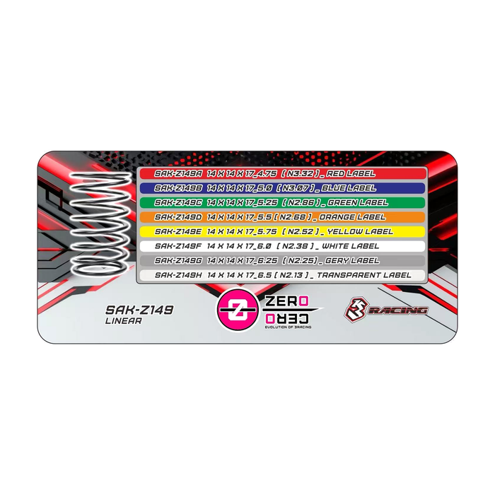 SAK-Z149 M1.4 x 14 x 17 Linear Spring for Zero Cero