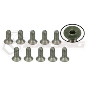 Titanium Flat Head Hex Socket - Machine (10 Pcs)