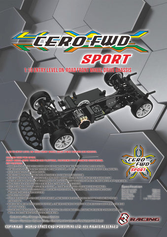 KIT-CERO FWD Sport 1:10 Front wheel drive entry chassis