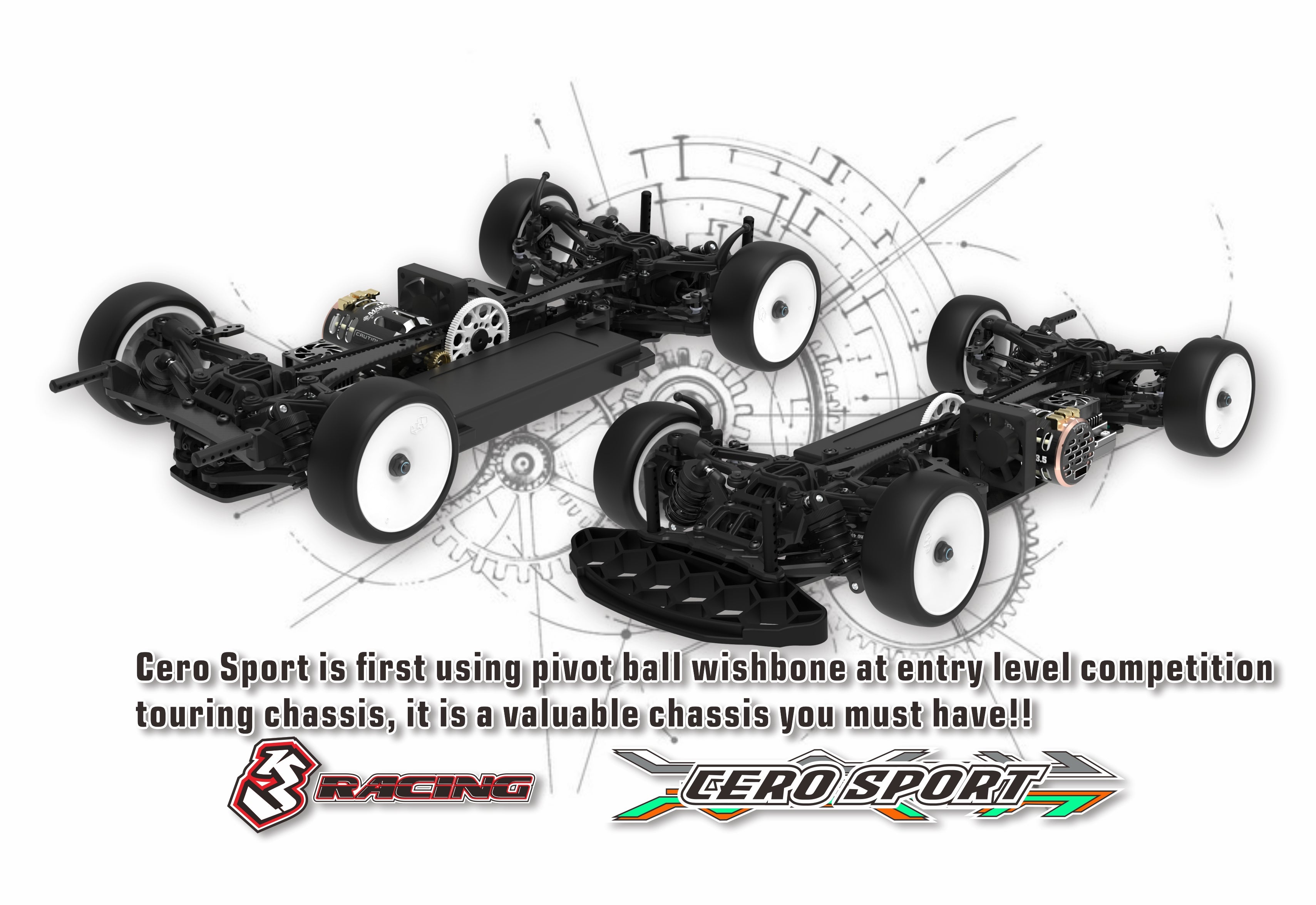 3RACING セロスポーツ55 KIT-CERO SPORT 55 3RACING Cero Ultra Sport 55 Structure — 3Racing Shop