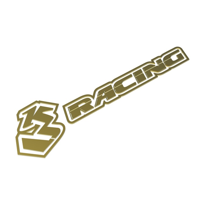 SAK-D607 3D Decal 3RACING Logo 60mm