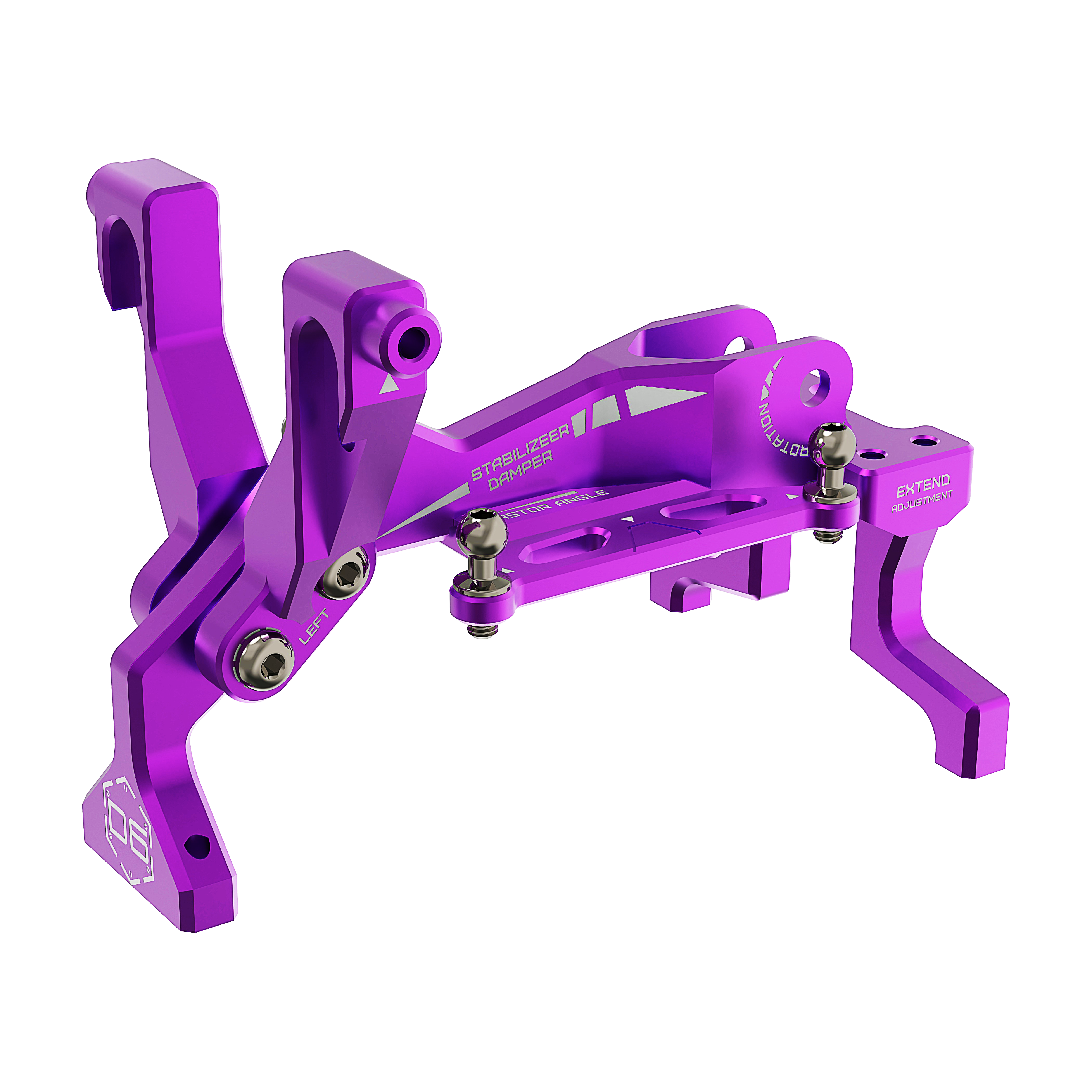 ARTIFICE パープル SAK-D6806 Aluminum Front Bulkhead for Auper D6 — 3Racing Shop