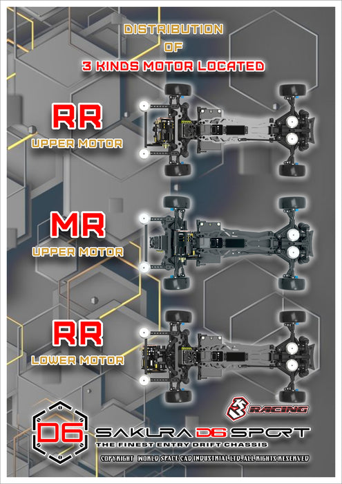 [Limited Pre-Order] KIT-SAKURA D6GA 3RACING Sakura D6 Sport Carbon Graphite Version