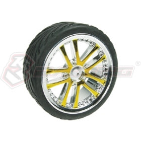 1/10 5 Dual Spoke Rim & Tyre Set On Road (0 Offset - 24mm) 4pcs