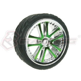 1/10 5 Dual Spoke Rim & Tyre Set On Road (0 Offset - 24mm) 4pcs