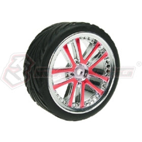 1/10 5 Dual Spoke Rim & Tyre Set On Road (0 Offset - 24mm) 4pcs