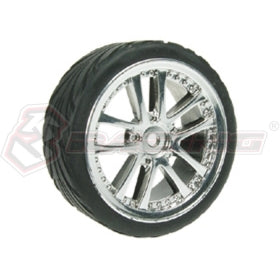 1/10 5 Dual Spoke Rim & Tyre Set On Road (0 Offset - 24mm) 4pcs