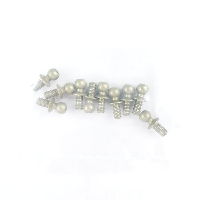 3RAC-BS43050/TE 7075 Aluminum 4.3MM Ball Stud L=5 (10 pcs) - Teflon Coated