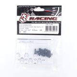 3RAC-BS480475/BL 7075 Aluminum 4.8mm Ball Stud L=4 (10 pcs) - Black