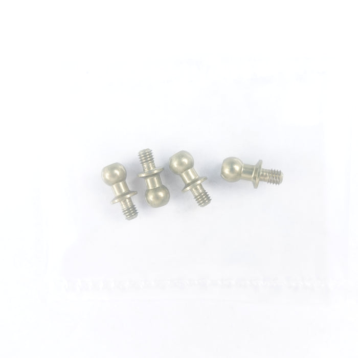 3RAC-BS4804/TE 7075 Aluminum 4.8mm Hex Ball Stud H=4 (4pcs) - Teflon Coated