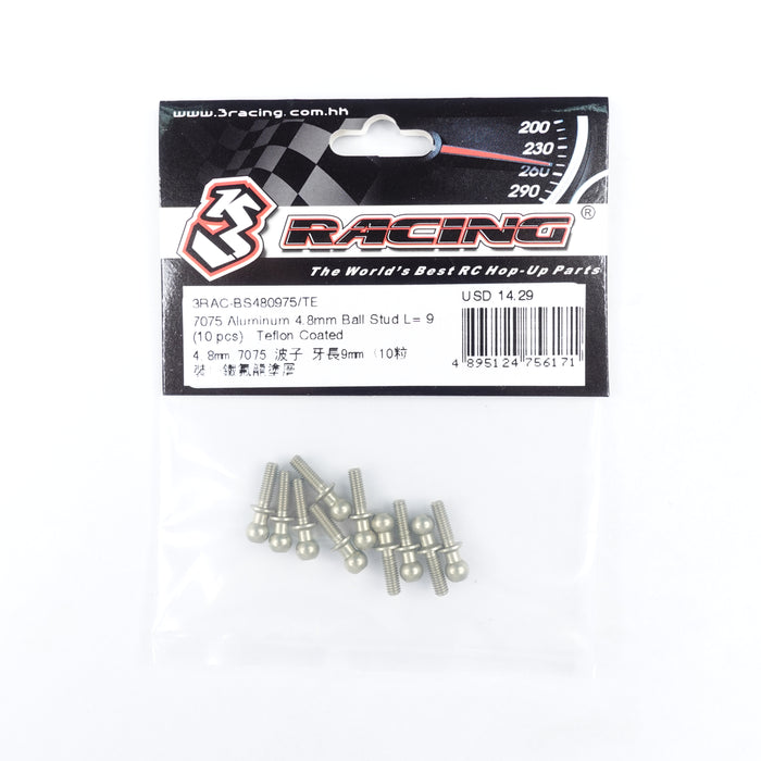 3RAC-BS4809 4.8mm Ball Stud L=9 (10 pcs)