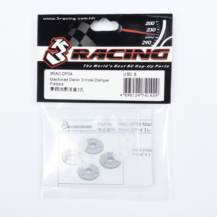 3RAC-DP04 Machined POM 3 Hole Damper Pistons