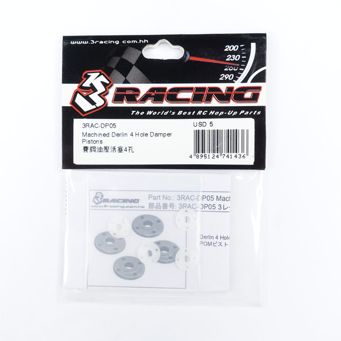 3RAC-DP05 Machined POM 4 Hole Damper Pistons