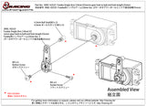 3RAC-H2525/BK Futaba Single Arm 3.0mm V2(servo gear hole to ball end hole length:25mm)- Black