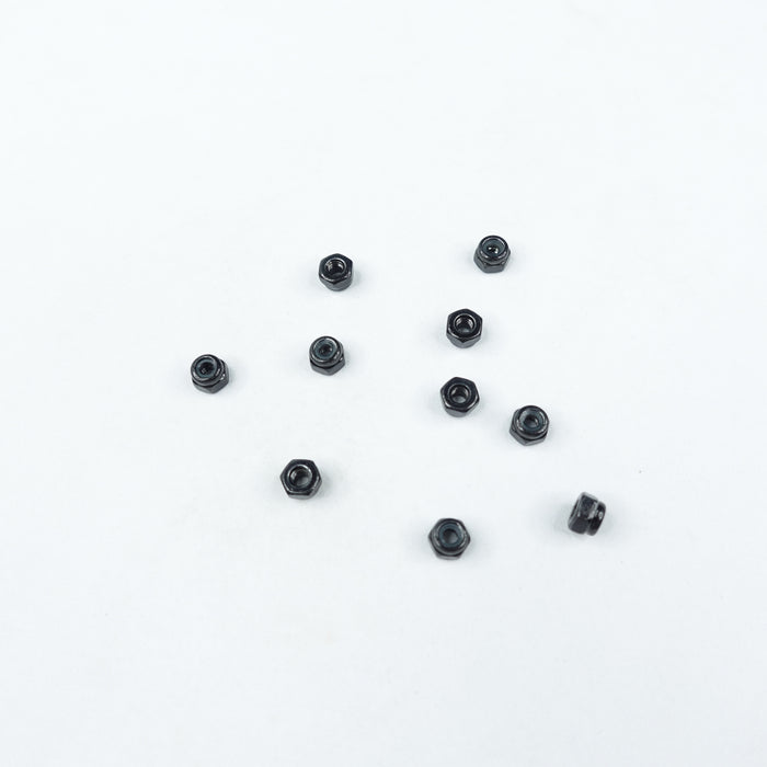 Steel Lock Nuts (10pcs) -Black