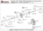 CAC-134/HD Differential Shaft For 3racing Cactus