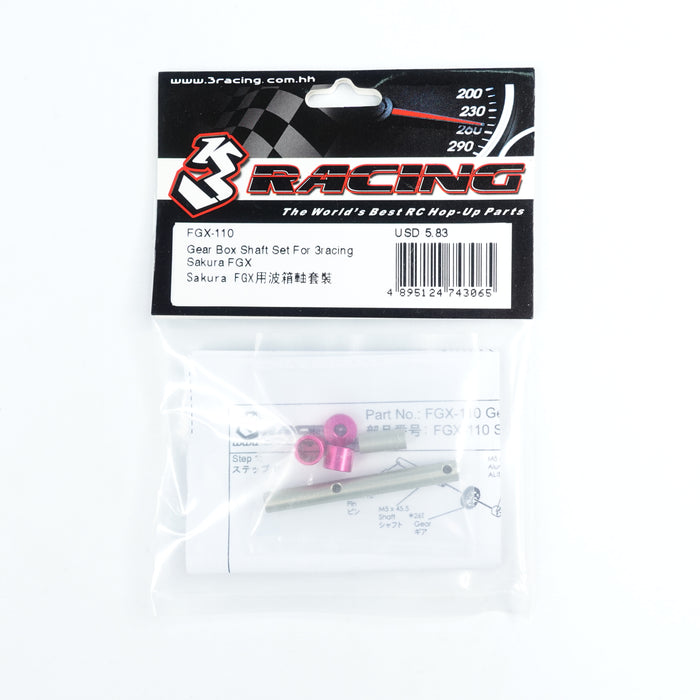 FGX-110 Gear Box Shaft Set For 3racing Sakura FGX