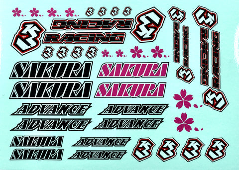 3RAD-SK10	3Racing and Sakura Sticker
