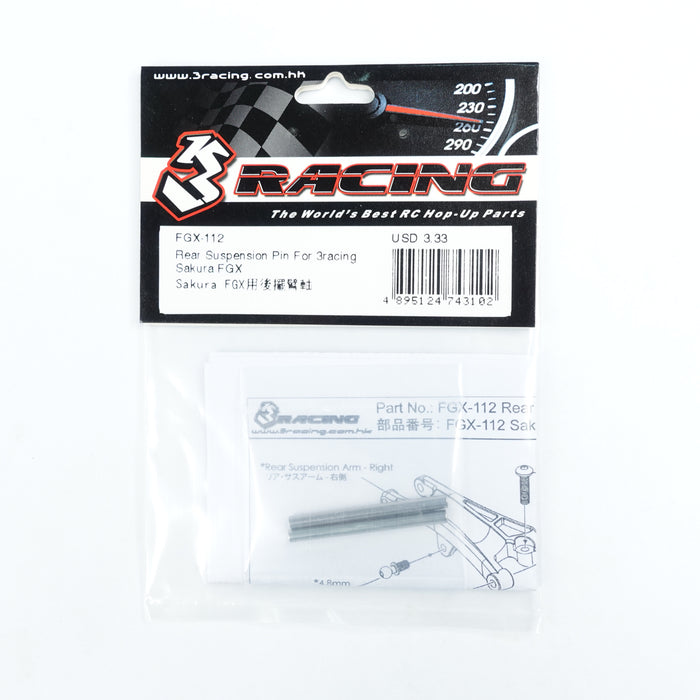 FGX-112 Rear Suspension Pin For 3racing Sakura FGX