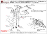 FGX-317/PK Aluminium Suspension Mount RR-0 For 3racing Sakura FGX