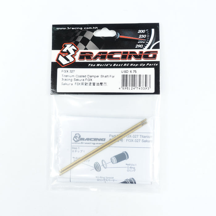 FGX-327 Titanium Coated Damper Shaft For 3racing Sakura FGX