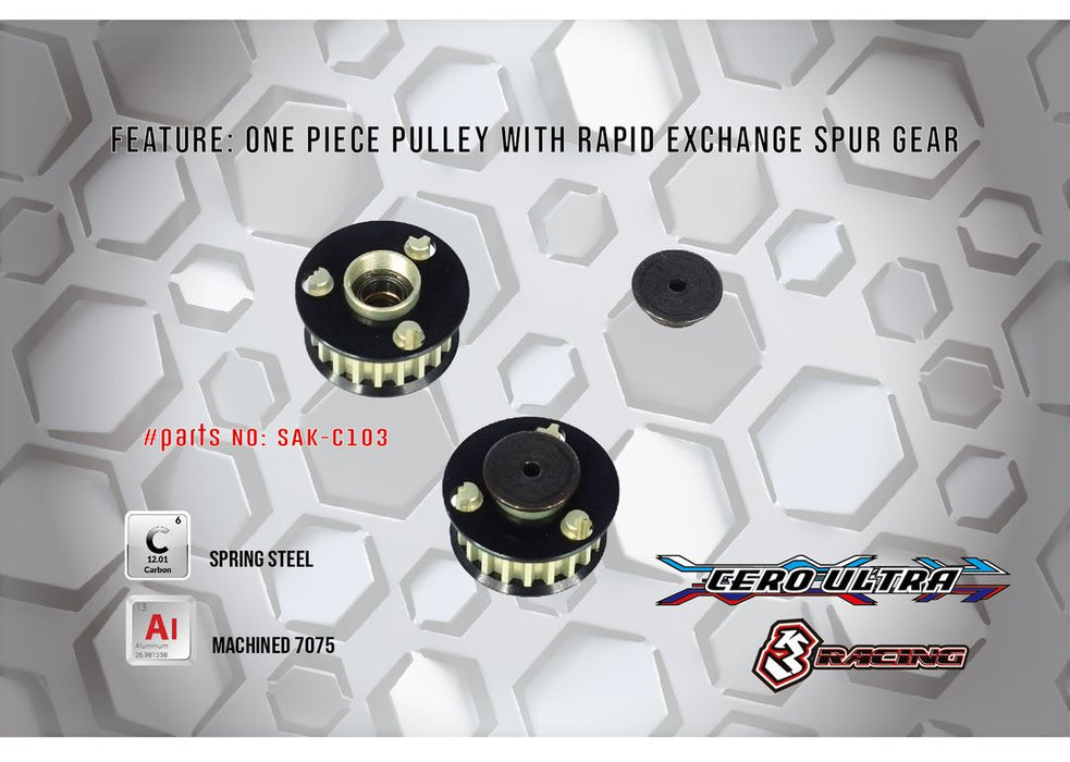 SAK-C103 Centre Pulley 20T  For 3RACING Cero