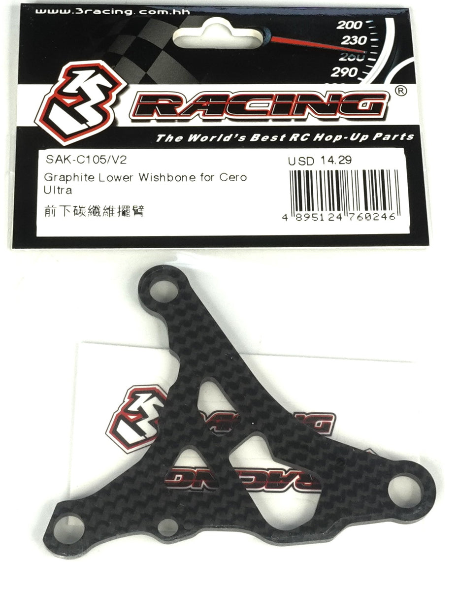 SAK-C105/V2 Graphite Lower Wishbone for Cero Ultra – 3Racingshop