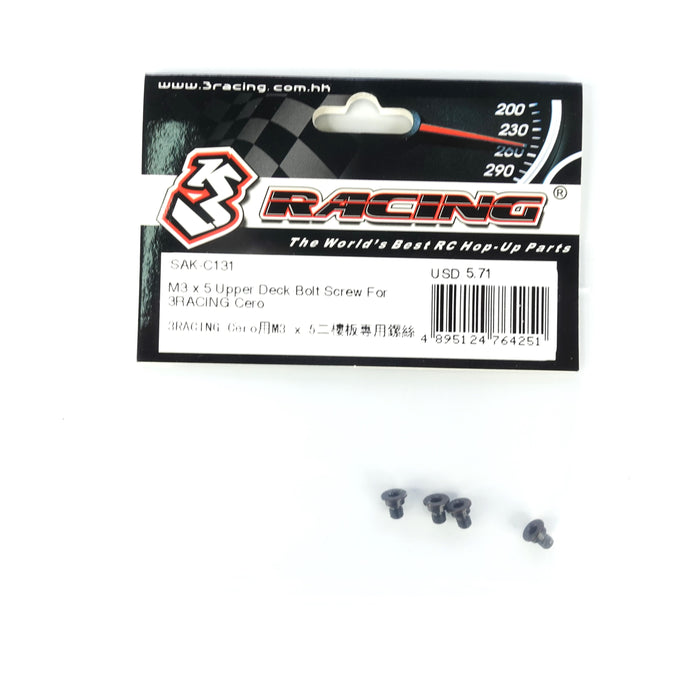 SAK-C131 M3 x 5 Upper Deck Bolt Screw For 3RACING Cero