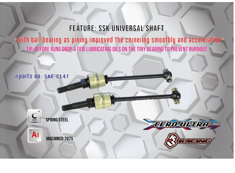 SAK-C147 SSK Shaft For 3RACING Cero