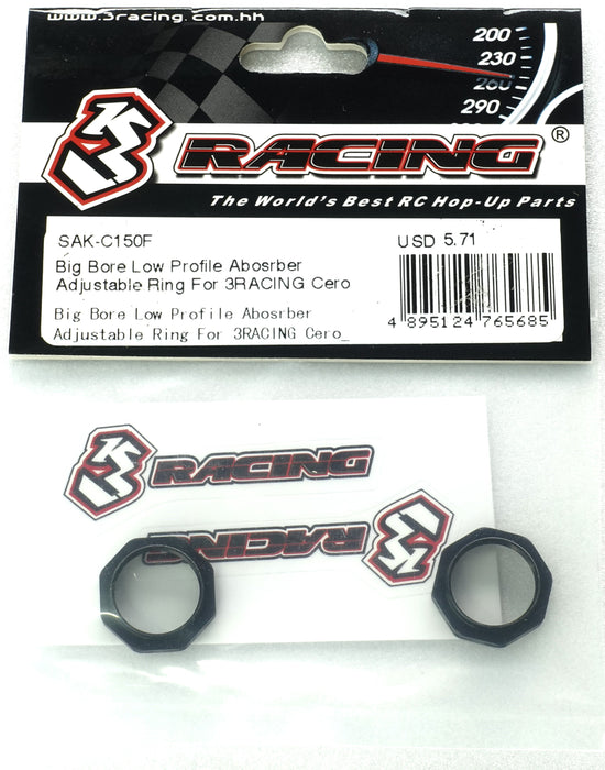 SAK-C150F Big Bore Low Profile Abosrber Adjustable Ring For 3RACING Cero