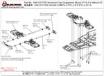 SAK-D317/PK Aluminum Front Suspension Mount (FF-0) For Sakura D3