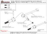 SAK-D331C Universal Driveshafts Outer Joint For Sakura D3