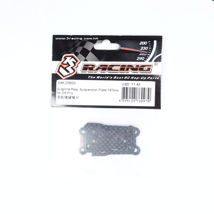 SAK-D5603 Graphite Rear Suspension Plate 197mm For D5 Pro