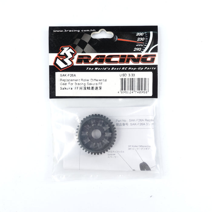 SAK-F26A Replacement Roller Differential Gear For 3racing Sakura FF