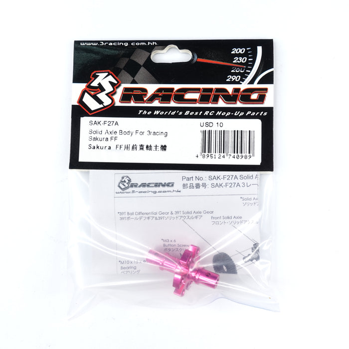 SAK-F27A Solid Axle Body For 3racing Sakura FF