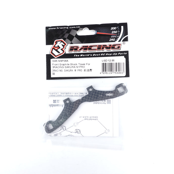 SAK-M4P08A Front Graphite Shock Tower For 3RACING SAKURA M PRO