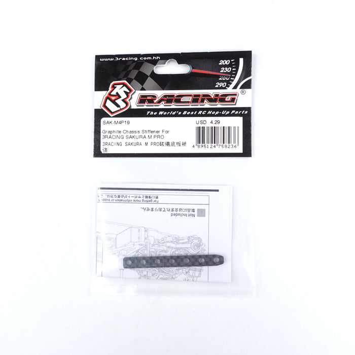 SAK-M4P19 Graphite Chassis Stiffener For 3RACING SAKURA M PRO