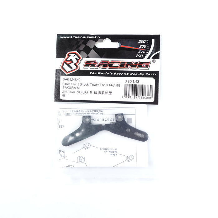 SAK-M4S40 Fiber Front Shock Tower For 3RACING SAKURA M