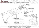 SAK-M4S43 Servo Mount Set For 3RACING SAKURA M