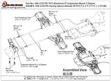 SAK-U325/PK 7075 Aluminum FF Suspension Mount 2 Degree For 3racing Sakura Ultimate