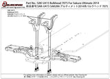SAK-U415 7075 Aluminum Bulkhead For Sakura Ultimate 2014