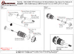 SAK-X28B 7075 Aluminum Oil Shock Bottom Cap (4pcs) For Sakura XI