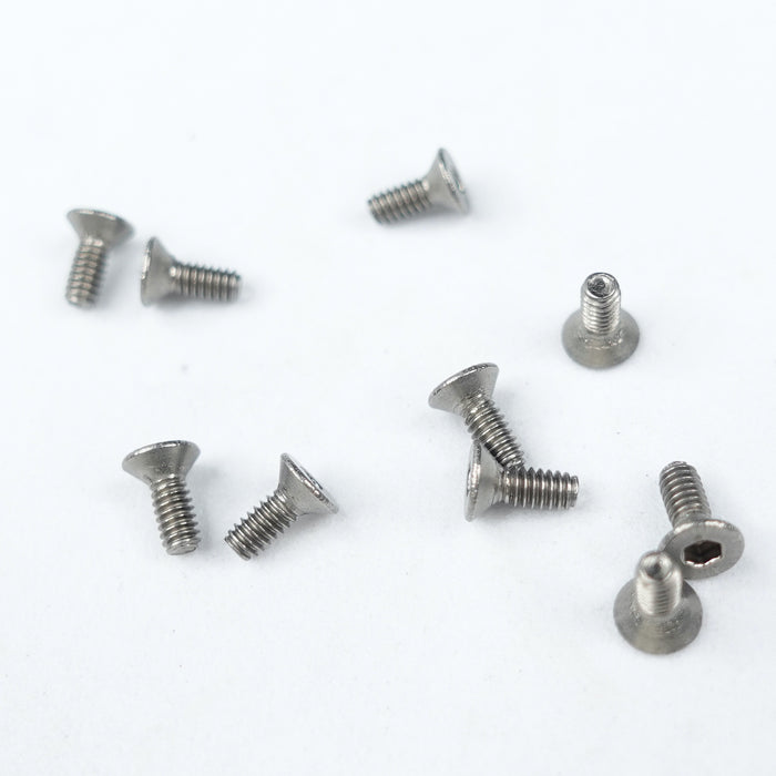 Titanium Flat Head Hex Socket - Machine (10 Pcs)