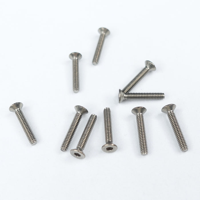 Titanium Flat Head Hex Socket - Machine (10 Pcs)