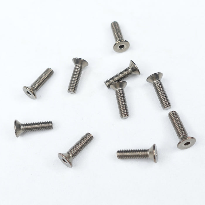 Titanium Flat Head Hex Socket - Machine (10 Pcs)