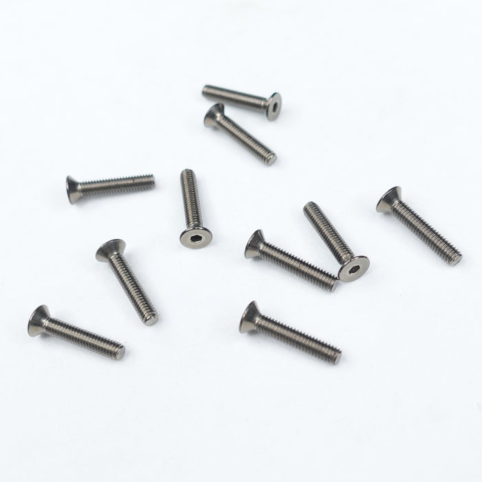 Titanium Flat Head Hex Socket - Machine (10 Pcs)