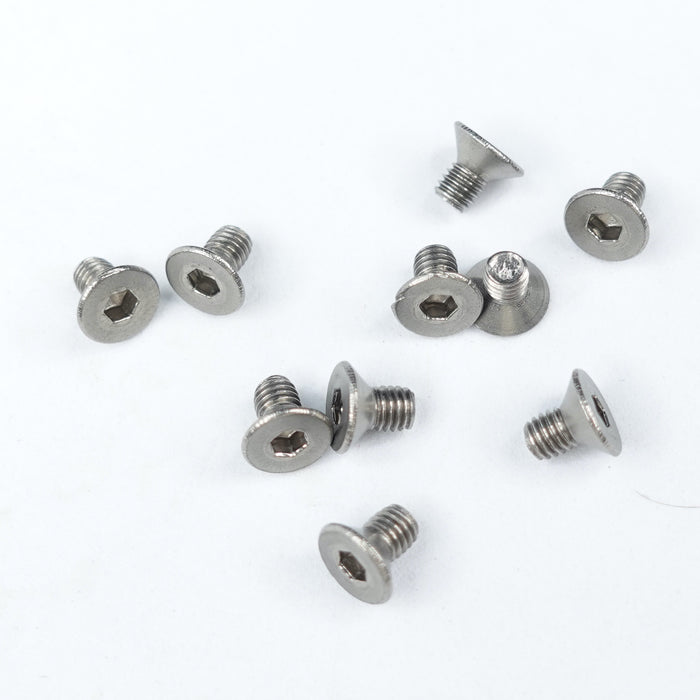 Titanium Flat Head Hex Socket - Machine (10 Pcs)