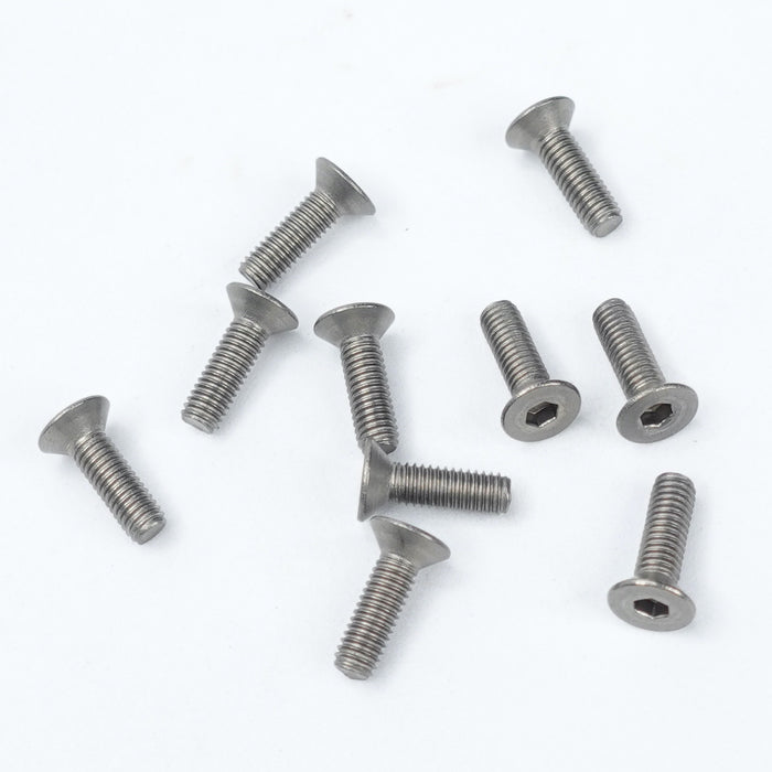 Titanium Flat Head Hex Socket - Machine (10 Pcs)