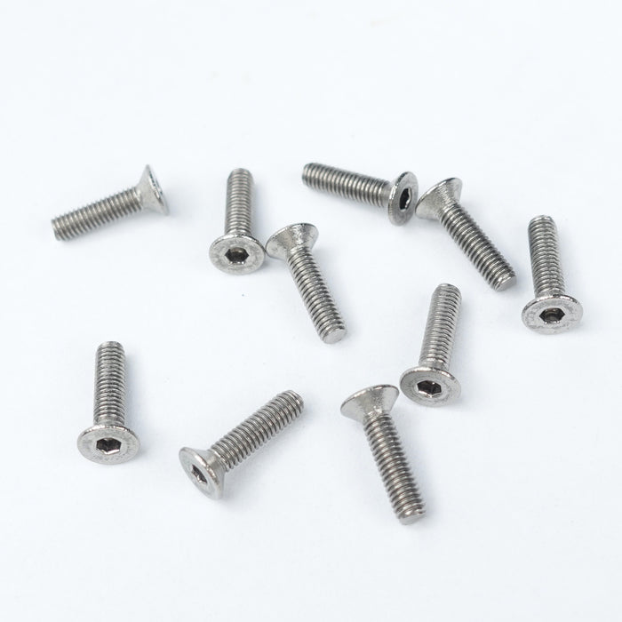 Titanium Flat Head Hex Socket - Machine (10 Pcs)