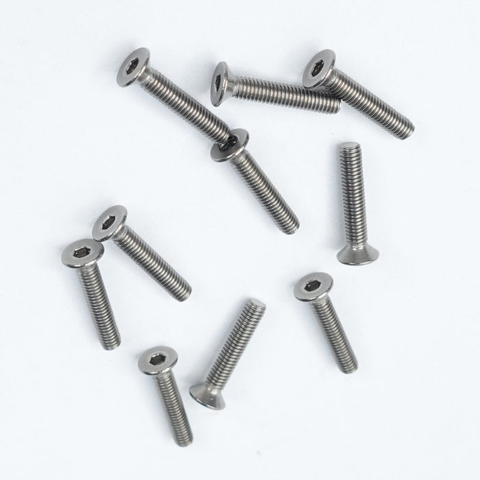 Titanium Flat Head Hex Socket - Machine (10 Pcs)